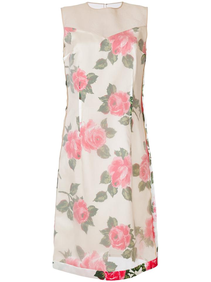 Maison Margiela Floral Print Dress - Nude & Neutrals