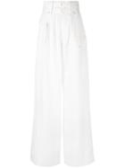 Joseph - Wide Leg Trousers - Women - Silk - 38, White, Silk