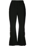 Ellery Pleated Detail Cropped Trousers - Black