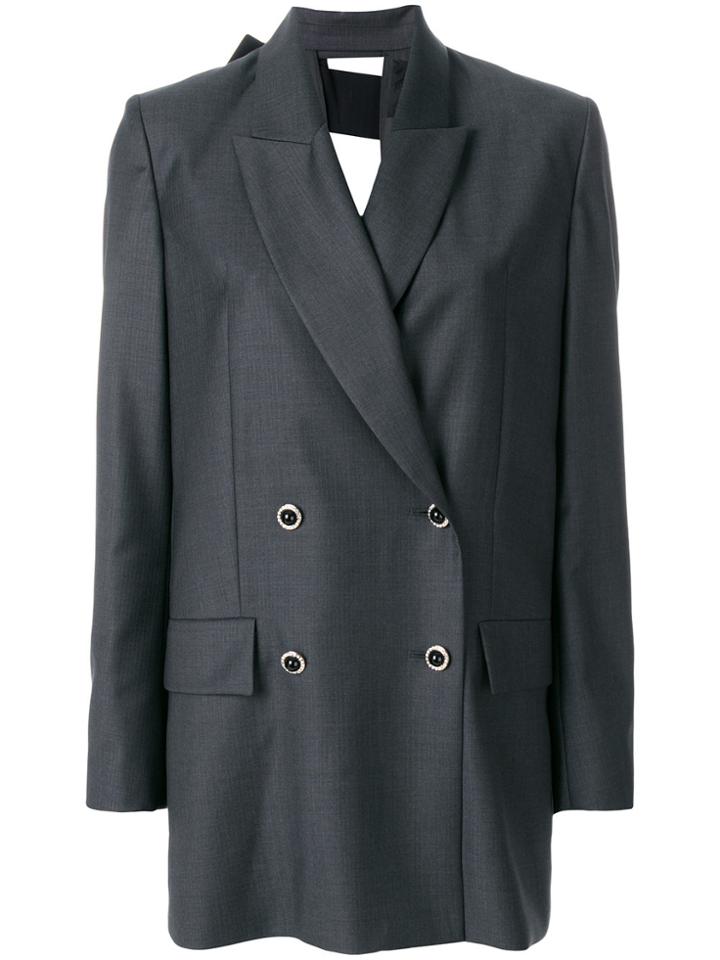 Tiger In The Rain Double-breasted Blazer - Grey