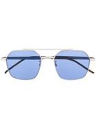 Tommy Hilfiger Hexagonal Frame Glasses - Silver