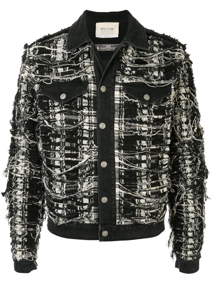 1017 Alyx 9sm Shredded Denim Jacket - Black