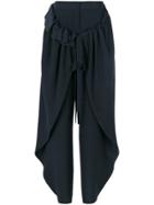 Stella Mccartney High-waisted Wrap Trousers - Blue