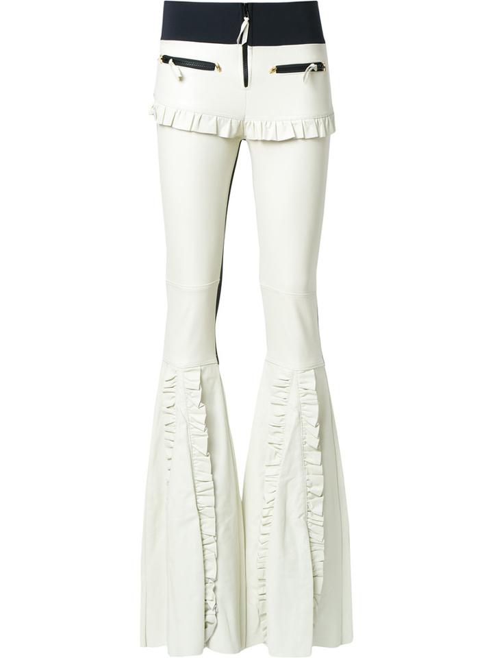 Andrea Bogosian - Wide Leg Trousers - Women - Leather/spandex/elastane/polyimide - M, Women's, White, Leather/spandex/elastane/polyimide