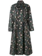 Isabel Marant - Floral Print Coat - Women - Cotton/linen/flax - 38, Black, Cotton/linen/flax