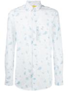 Journal Water Drops Print Shirt, Men's, Size: Small, White, Cotton