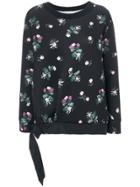 Moncler Floral Print Sweatshirt - Black