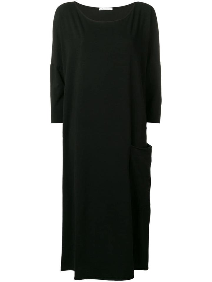 Stefano Mortari Boat Neck Midi Dress - Black
