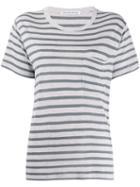 T By Alexander Wang Striped Pattern T-shirt - Grey