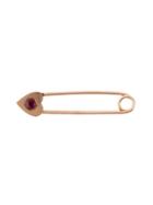 Eye M By Ileana Makri Safety Pin Ruby Earring - Metallic