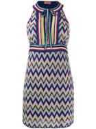 Missoni Zigzag-knit Mini Dress - Blue