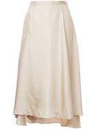 Oscar De La Renta Floral Full Skirt - White