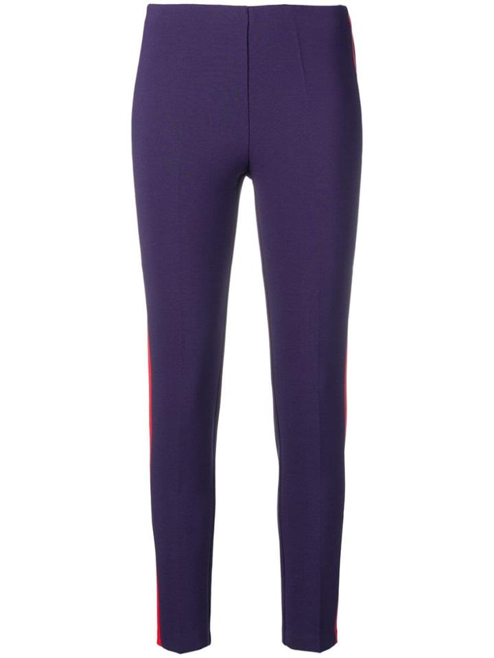 P.a.r.o.s.h. Side Stripe Cropped Leggings - Purple