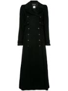 Chanel Vintage Cashmere Double Breasted Coat - Black