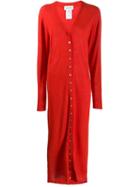 Lemaire Button Fine Knit Dress - Red