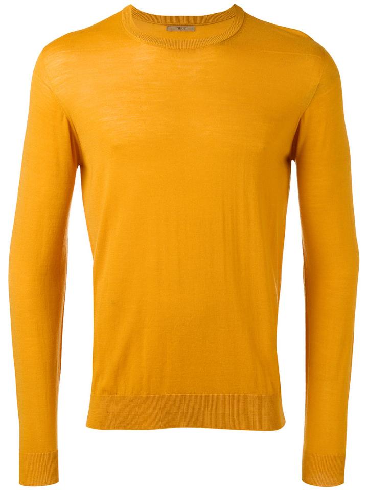 Nuur - Classic Jumper - Men - Merino - 48, Yellow/orange, Merino