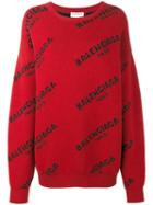 Balenciaga - Logo Jumper - Women - Wool - 34, Red, Wool