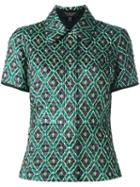 Burberry Geometric Print Buttoned Blouse