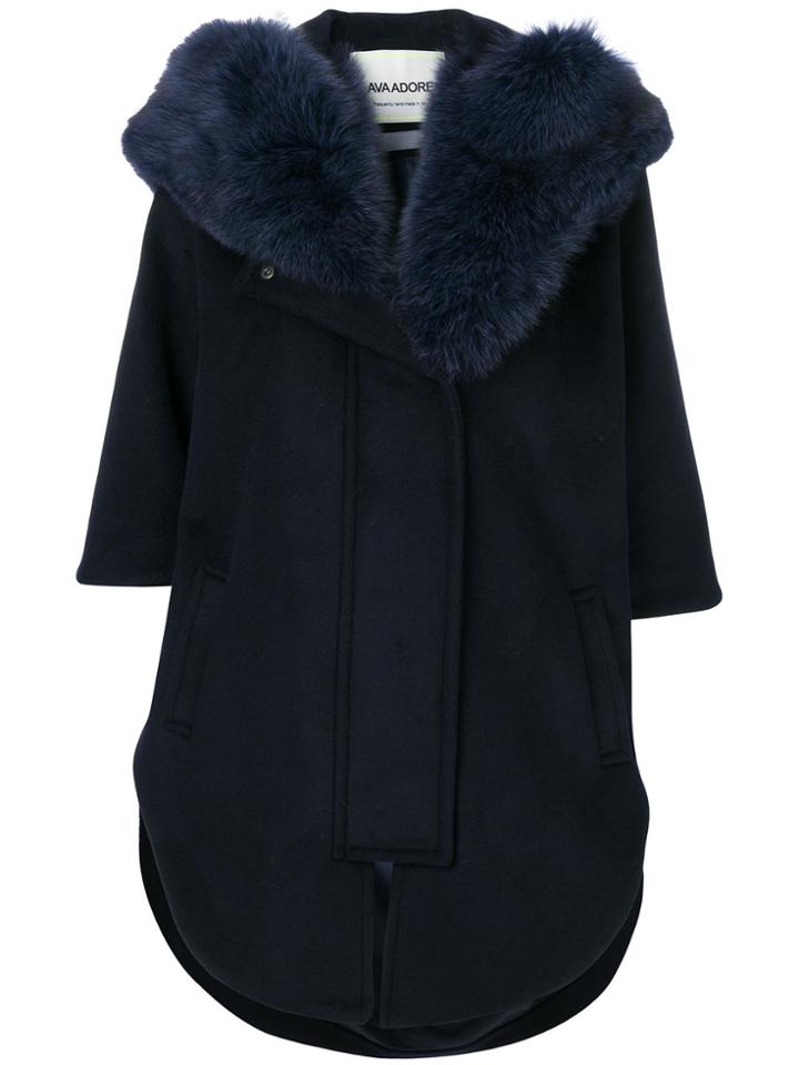 Ava Adore Hooded Coat - Blue