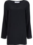 Chloé Long Sleeved Tunic Blouse, Women's, Size: 36, Black, Silk
