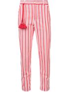 Figue Striped Trousers - Red