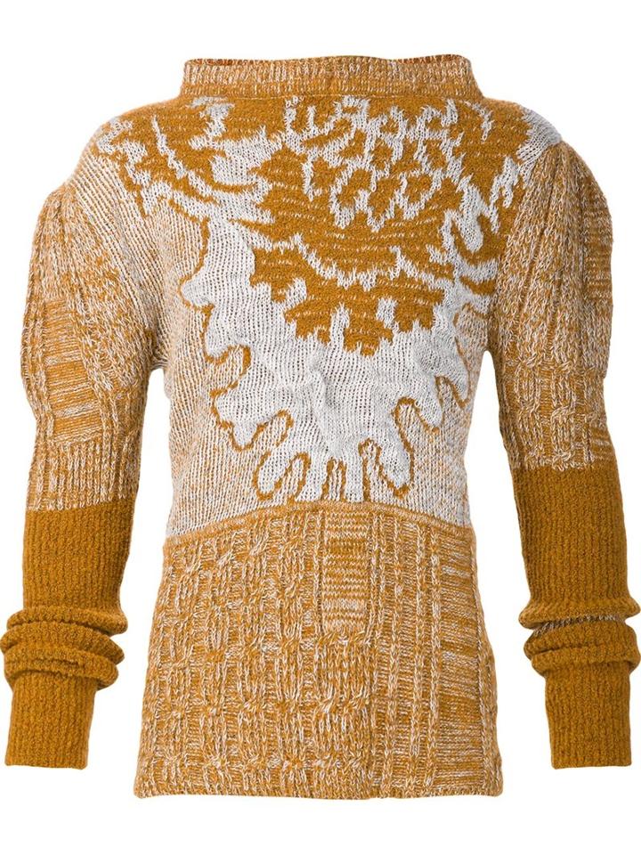 Vivienne Westwood 'bratz' Sweater, Adult Unisex, Size: S/m, Yellow/orange, Cotton/linen/flax/acrylic/polyimide