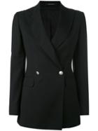 Tagliatore - J-smart Blazer - Women - Cupro/virgin Wool - 44, Black, Cupro/virgin Wool