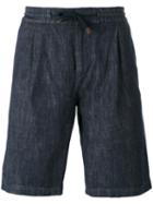 Brunello Cucinelli Drawstring Shorts, Men's, Size: 46, Blue, Cotton/polyester