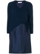 Chalayan Crossed Short Dress - Blue