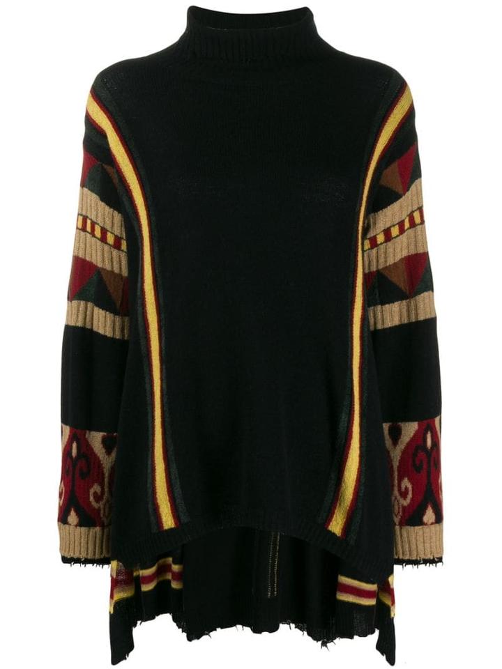 Etro Jacquard Destroyed-effect Jumper - Black