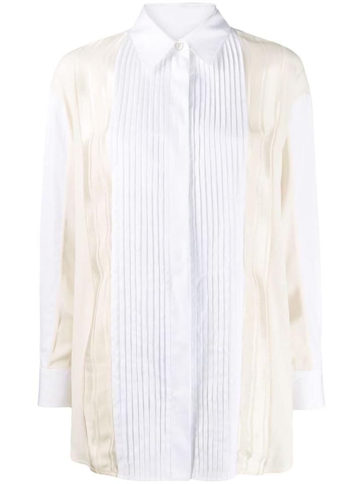 Golden Goose Susan Pleated Button-up Shirt - White