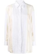 Golden Goose Susan Pleated Button-up Shirt - White