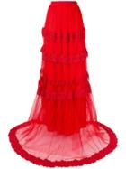 Ingie Paris Lace Flared Maxi Skirt