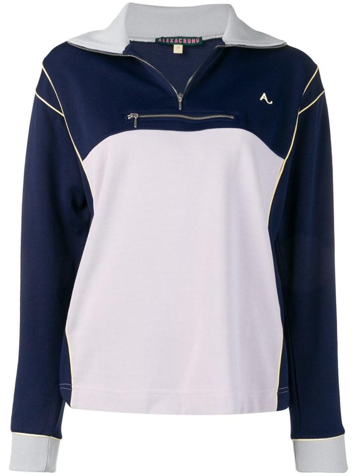 Alexa Chung Two-tone Tracksuit Top - Blue