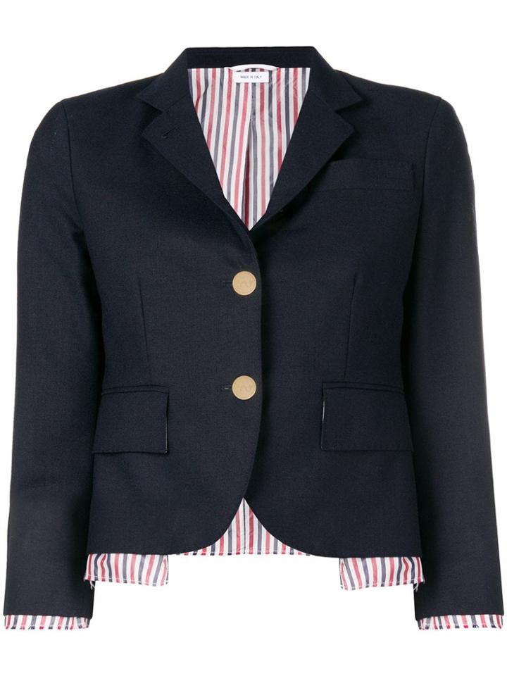 Thom Browne Drop Lining Wool Sport Coat - Blue