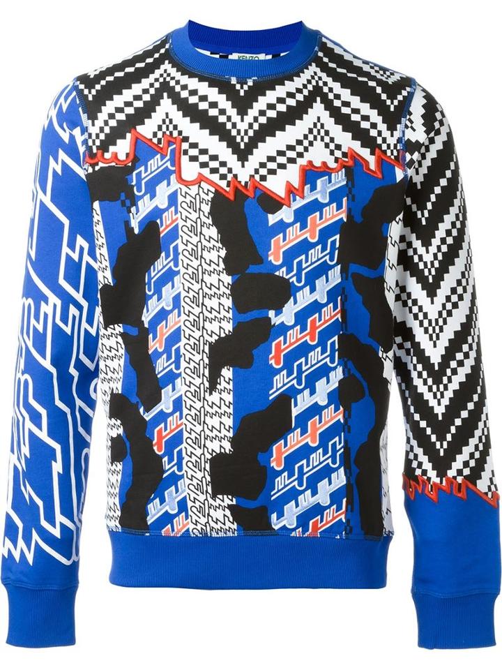 Kenzo Diagonal Stripes And Chevron Sweatshirt