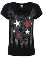 Twin-set Star Print Embellished T-shirt - Black
