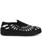 Neil Barrett Lightning Bolt Slip-on Sneakers