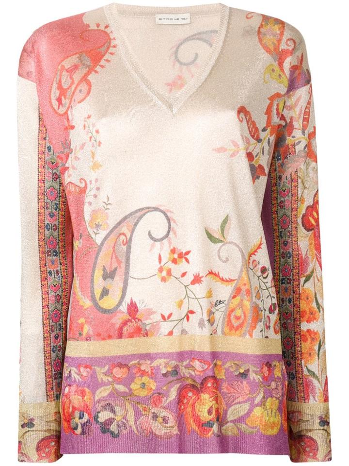 Etro Paisley Print Jumper - Neutrals