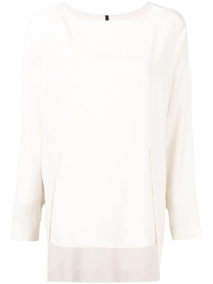 Pierantoniogaspari High Low Hem Blouse - Nude & Neutrals