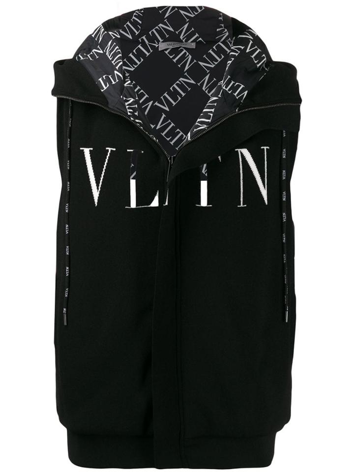 Valentino Vltn Print Gilet - Black