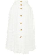 Rejina Pyo Feather Embellished Full Skirt - White