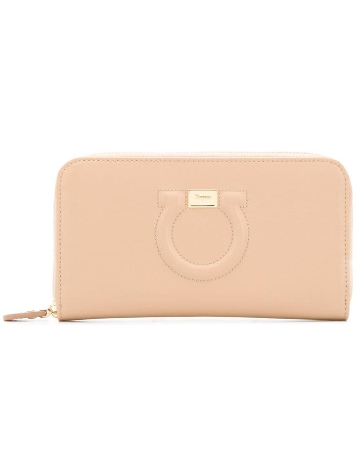 Salvatore Ferragamo Gancini Wallet - Neutrals