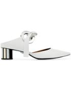 Proenza Schouler White Metallic Heel 40 Mules