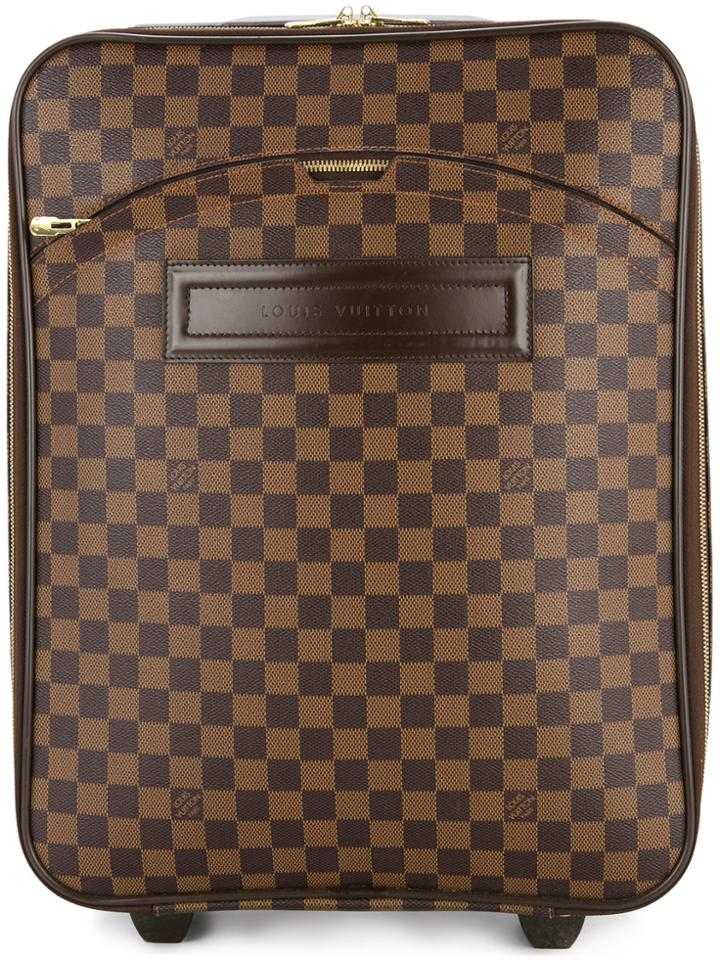 Louis Vuitton Vintage Checkered Monogram Luggage Bag - Brown