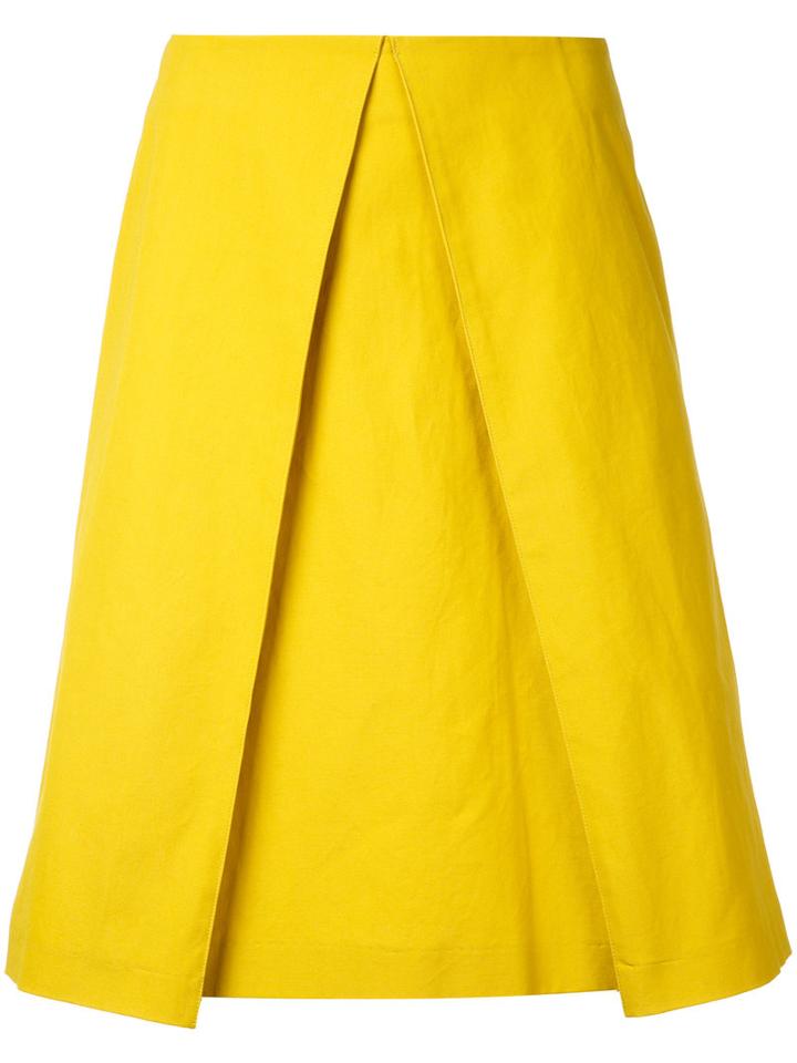 Astraet Layered A-line Skirt, Size: 1, Yellow/orange, Cotton