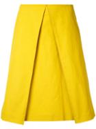 Astraet Layered A-line Skirt, Size: 1, Yellow/orange, Cotton
