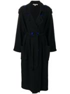 Edeline Lee Double Breasted Oversized Coat - Black