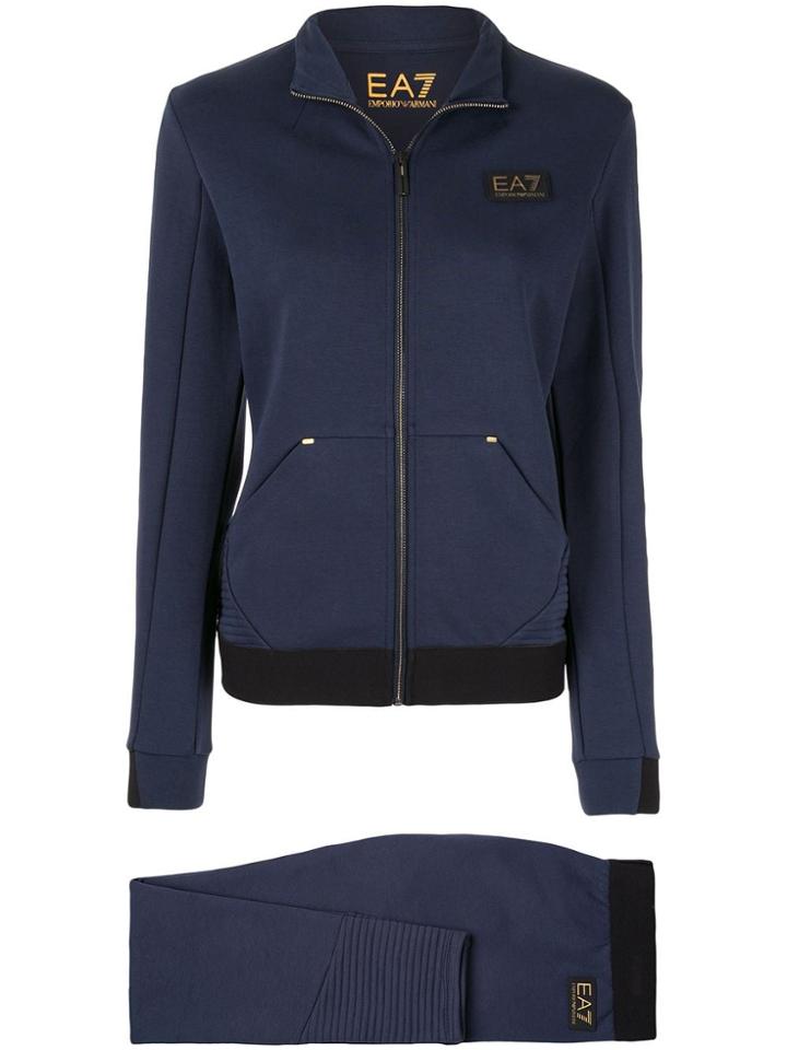 Ea7 Emporio Armani Logo Tracksuit Set - Blue
