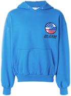 Gosha Rubchinskiy Dj Flag Printed Hoodie - Blue